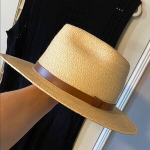 SunBody Cream Straw Hat with leather Band